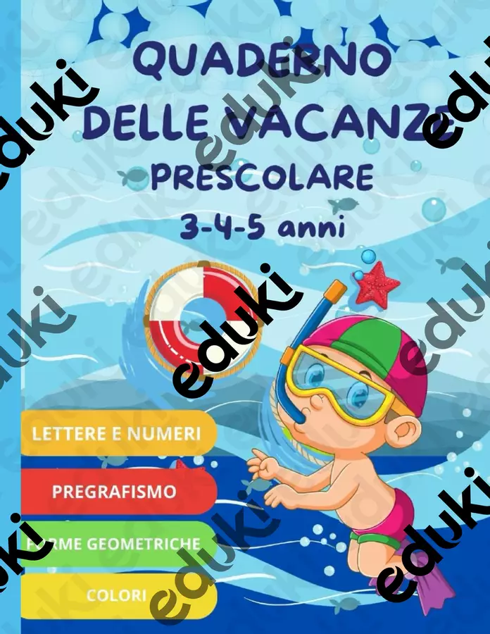 Libro Prescolare per l'Estate 3-4-5 anni! (Libro in PDF) Esercizi - Libro Prescolare per l'Estate 3-4-5 anni! (Libro in PDF) - SostegnO 2.0 - Pagina di copertina