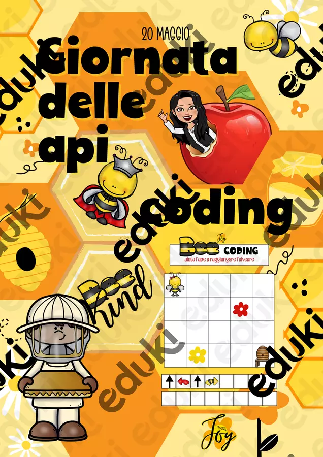 Giornata mondiale delle api - Coding Materiale di supporto/inclusione - Giornata mondiale delle api - Coding - MaestraJoy - Pagina di copertina