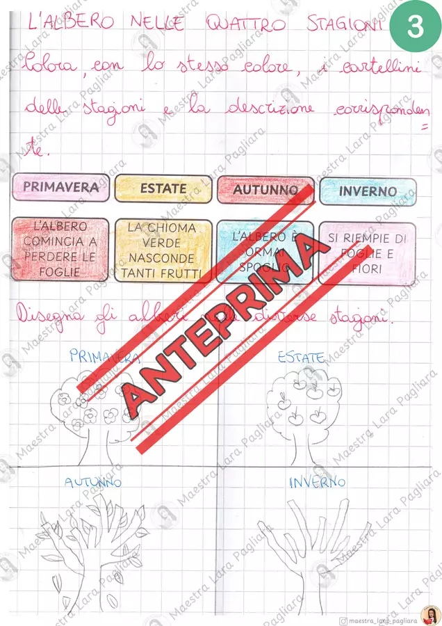 Le stagioni dell'anno - percorso completo Serie di lezioni - Le stagioni dell'anno - percorso completo - Maestra Lara Pagliara - Pagina di copertina