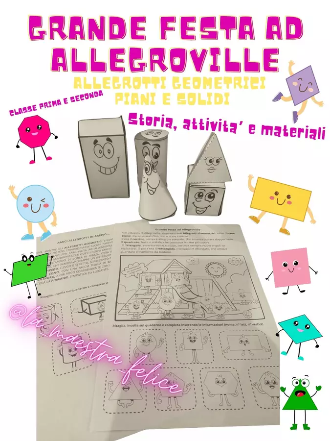 " GRANDE FESTA AD ALLEGROVILLE" Esercizi - " GRANDE FESTA AD ALLEGROVILLE" - La maestra felice - Pagina di copertina