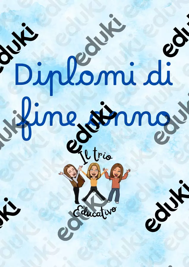 DIPLOMI SCUOLA DELL'INFANZIA Clipart / Immagini originali - DIPLOMI SCUOLA DELL'INFANZIA - TrioEducativo - Pagina di copertina