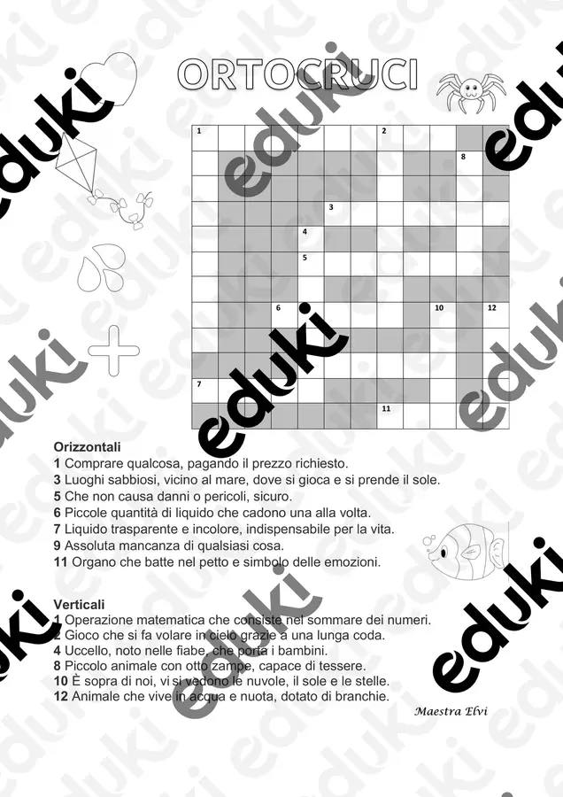 ORTOCRUCI Giochi - ORTOCRUCI - Maestra Elvi - Pagina di copertina