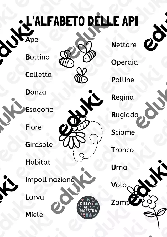 Giornata mondiale delle api Esercizi - Giornata mondiale delle api - Dillo alla maestra - Pagina di copertina
