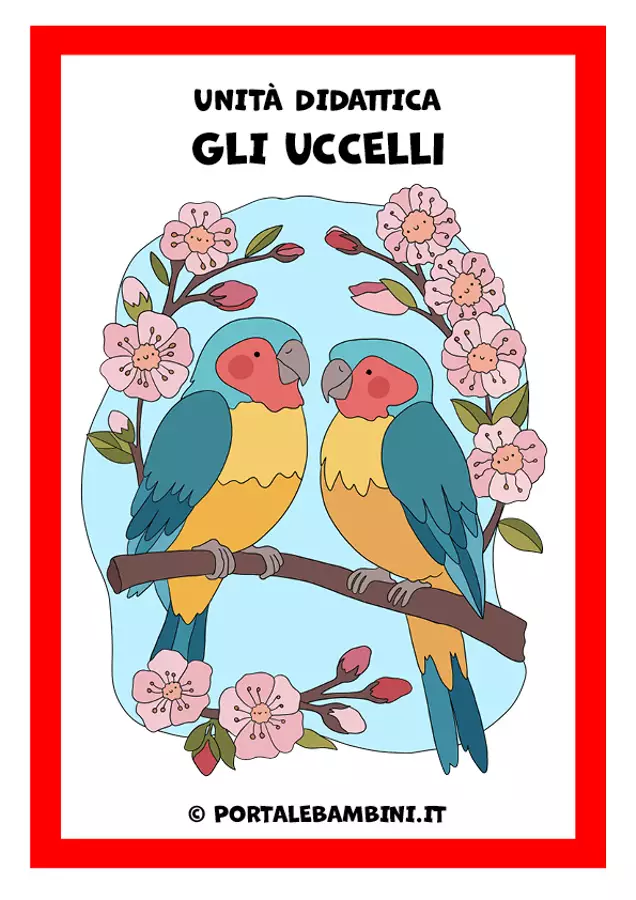 Gli uccelli - Unità didattica Presentazioni / Lavagne - Gli uccelli - Unità didattica - Cuorfolletto Creative Shop - Pagina di copertina