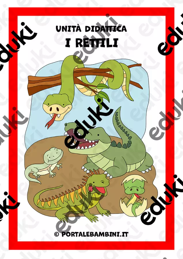 I rettili - Unità didattica Presentazioni / Lavagne - I rettili - Unità didattica - Cuorfolletto Creative Shop - Pagina di copertina