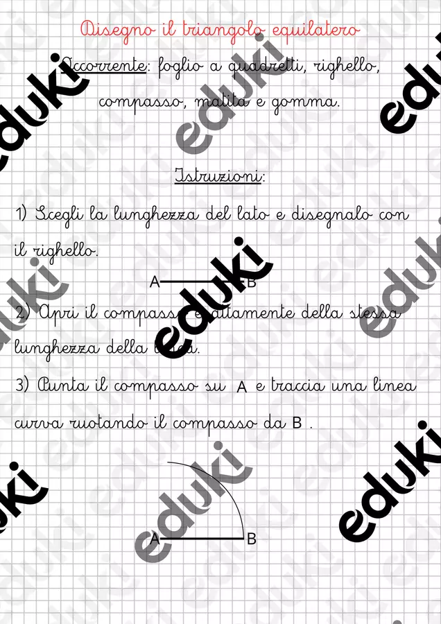 Disegno i triangoli con il compasso Esercizi - Disegno i triangoli con il compasso - Maestra Chiara 🌱🌎 - Pagina di copertina