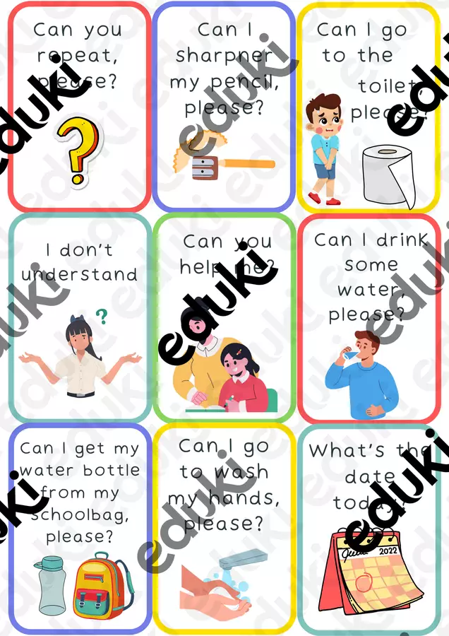 Flashcards: speaking in class! Flashcard - Flashcards: speaking in class! - Maestra Chiara 🌱🌎 - Pagina di copertina