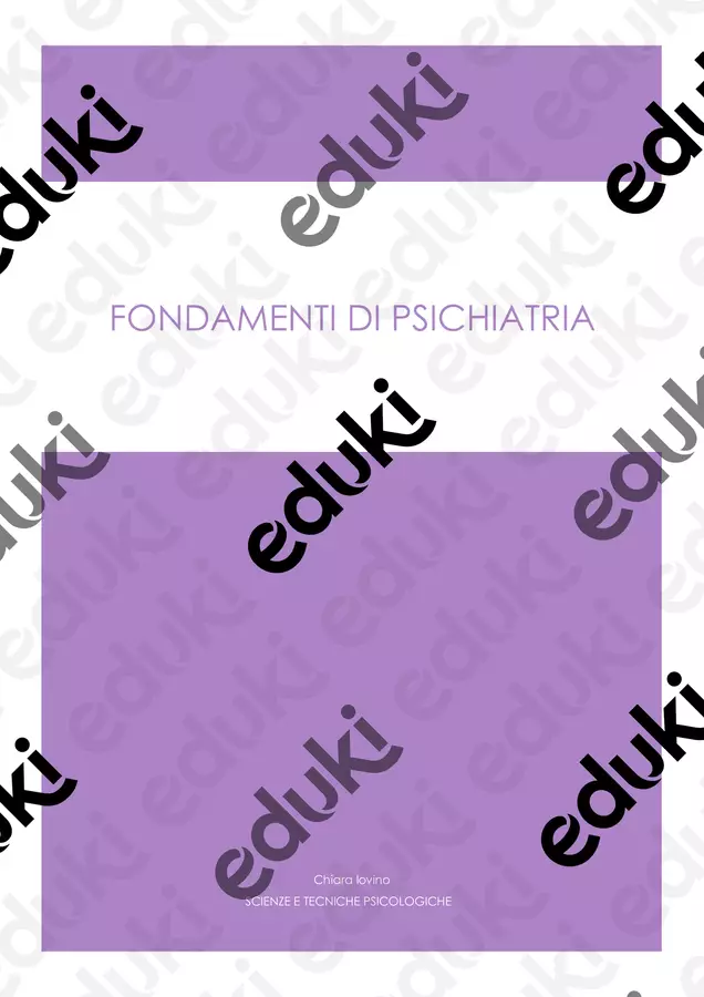 FONDAMENTI DI PSICHIATRIA Materiale di supporto/inclusione - FONDAMENTI DI PSICHIATRIA - Chiara Iovino - Pagina di copertina