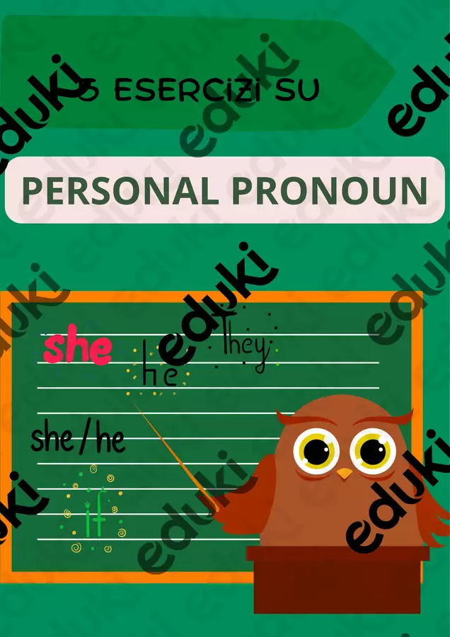 5 Esercizi di Inglese sui "Pronomi personali" Esercizi - 5 Esercizi di Inglese sui "Pronomi personali" - SostegnO 2.0 - Pagina di copertina