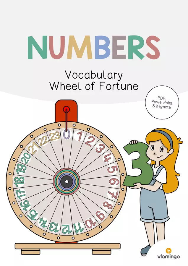 Numbers / Numeri: Vocabulary Wheel of Fortune (Ruota della fortuna per la lezione d'inglese) Esercizi - Numbers / Numeri: Vocabulary Wheel of Fortune (Ruota della fortuna per la lezione d'inglese) - vlamingo - Pagina di copertina