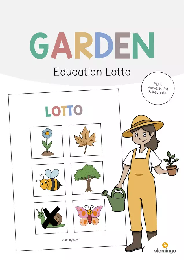Garden / Giardino: Education Lotto (Gioco per la lezione d'inglese) Flashcard - Garden / Giardino: Education Lotto (Gioco per la lezione d'inglese) - vlamingo - Pagina di copertina
