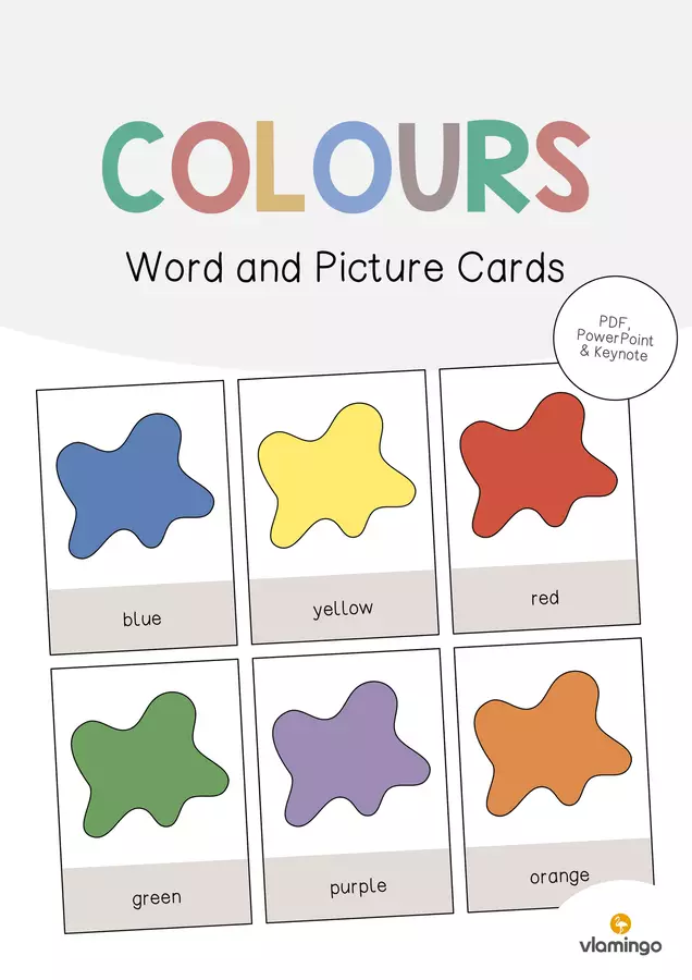 Colours / Colori: Word and Picture Cards (Carte con immagini per la lezione d'inglese) Flashcard - Colours / Colori: Word and Picture Cards (Carte con immagini per la lezione d'inglese) - vlamingo - Pagina di copertina