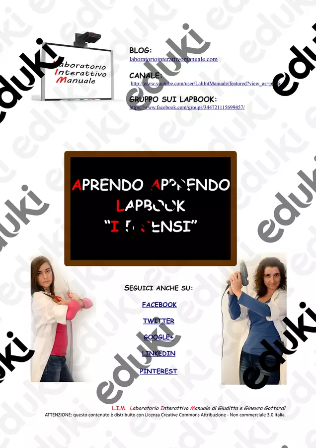 Lapbook “I 5 Sensi" Mappe concettuali - Lapbook “I 5 Sensi" - Laboratorio Interattivo Manuale - Pagina di copertina