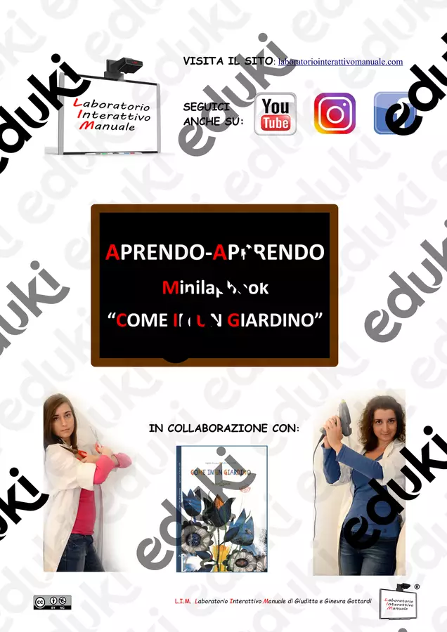 Minilapbook: "Come in un giardino" Mappe concettuali - Minilapbook: "Come in un giardino" - Laboratorio Interattivo Manuale - Pagina di copertina