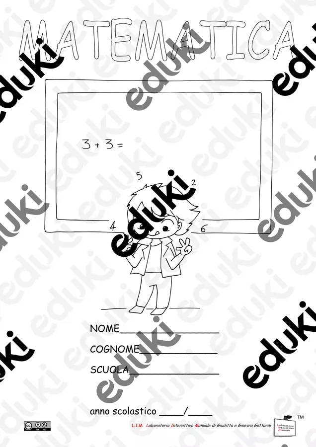 Copertine: Matematica Materiale per pittura e bricolage - Copertine: Matematica - Laboratorio Interattivo Manuale - Pagina di copertina