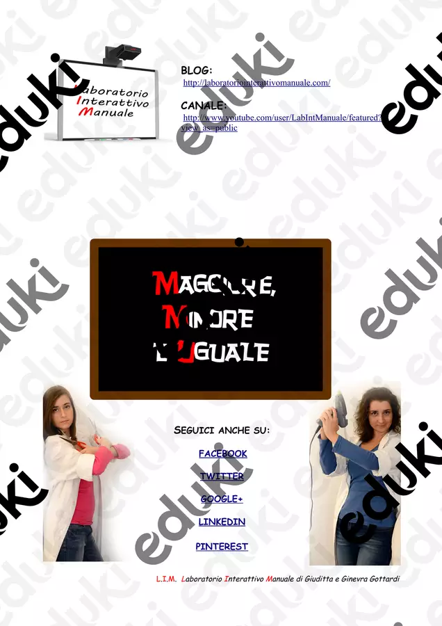 Maggiore, minore e uguale Giochi - Maggiore, minore e uguale - Laboratorio Interattivo Manuale - Pagina di copertina