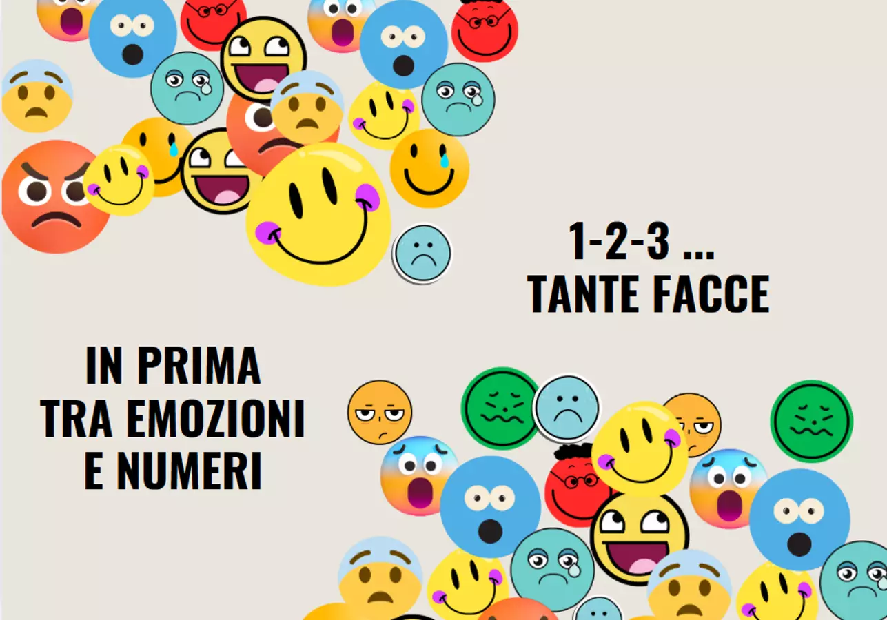 1,2,3 ... TANTE FACCE IN PRIMA Materiale interattivo - 1,2,3 ... TANTE FACCE IN PRIMA - Marta Muratore - Pagina di copertina