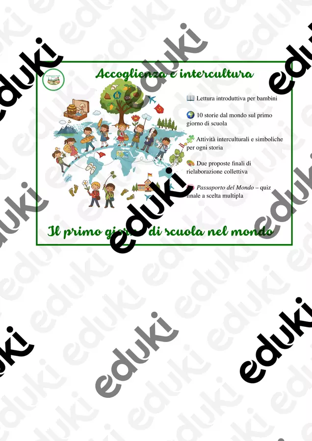 Accoglienza a scuola: un viaggio interculturale tra storie e attività dal mondo per il primo giorno Altro tipo di materiale - Accoglienza a scuola: un viaggio interculturale tra storie e attività dal mondo per il primo giorno - montessorianamentelucca - Pagina di copertina