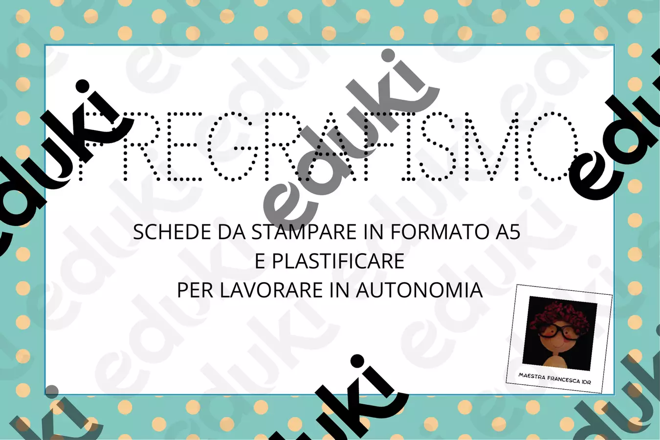 PREGRAFISMO - stampa e plastifica in formato A5! Esercizi - PREGRAFISMO - stampa e plastifica in formato A5! - maestra Francesca IDR - Pagina di copertina