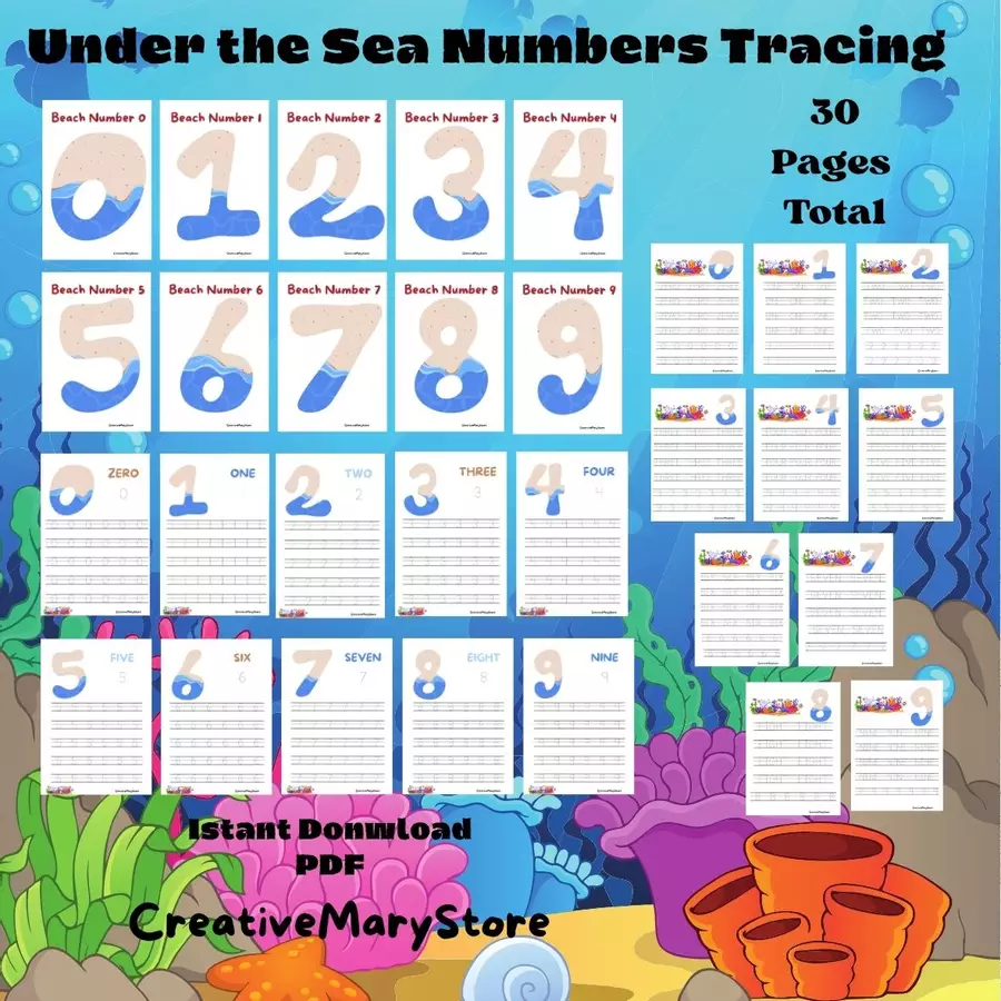 Beach Numbers Esercizi - Beach Numbers - CreativeMary - Pagina di copertina