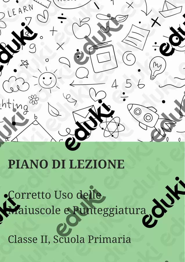Corretto Uso delle Maiuscole e Punteggiatura Piani di lezione - Corretto Uso delle Maiuscole e Punteggiatura - Maestra di Italiano - Pagina di copertina