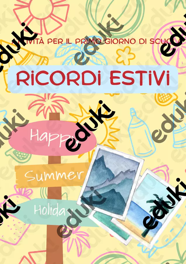 Back to School! - Un Ricordo Estivo Flashcard - Back to School! - Un Ricordo Estivo - SostegnO 2.0 - Pagina di copertina
