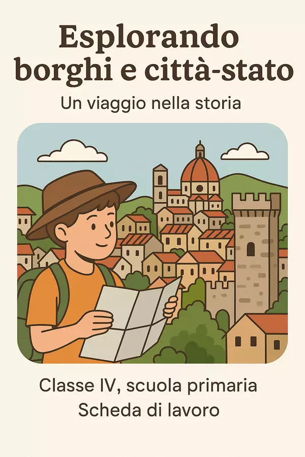 Esplorando borghi e città-stato: Un viaggio nella storia - Quiz Esercizi - Esplorando borghi e città-stato: Un viaggio nella storia - Quiz - La Macchina del Sapere - Pagina di copertina