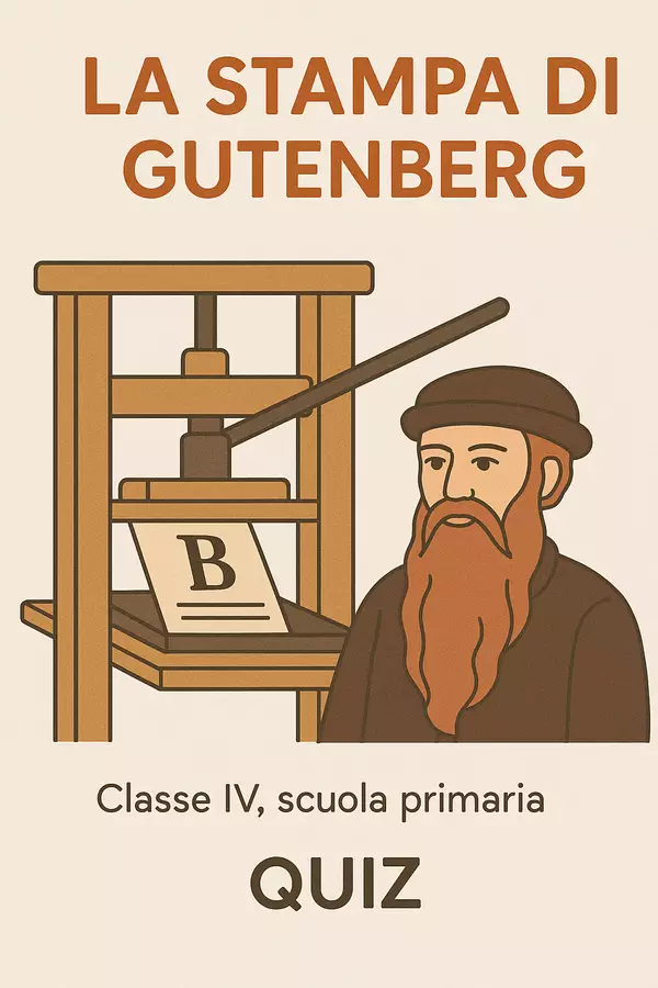 La stampa di Gutenberg - Quiz Quiz - La stampa di Gutenberg - Quiz - La Macchina del Sapere - Pagina di copertina