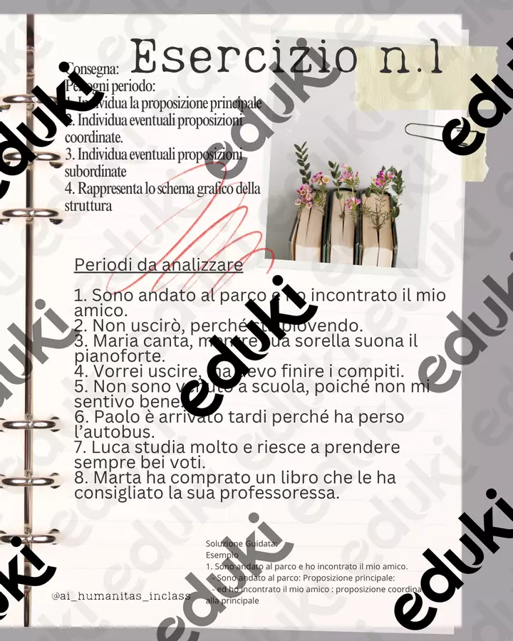 Esercizio di analisi del periodo n.1 Esercizi - Esercizio di analisi del periodo n.1 - ai_humanitas_ inclass - Pagina di copertina