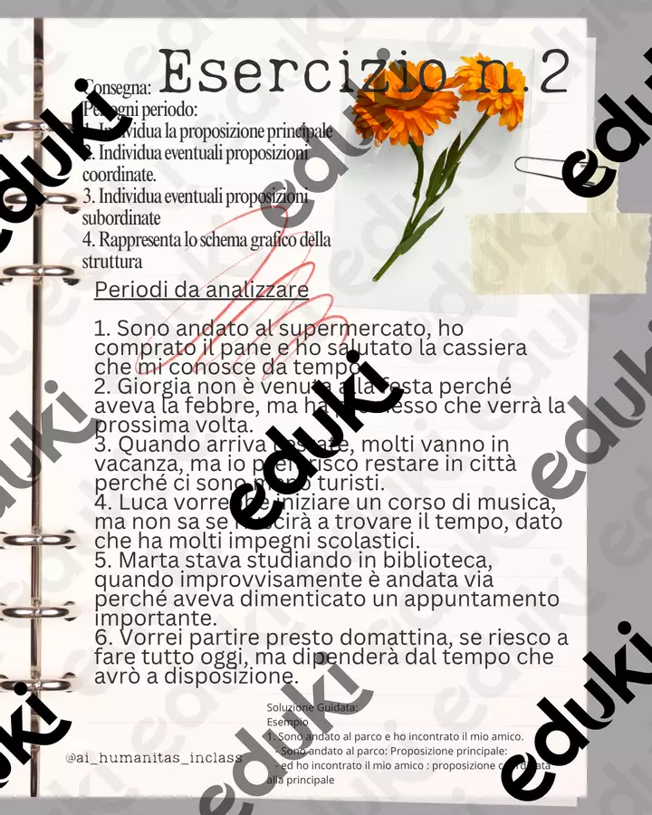 📝 Esercizio 2 Sintassi del periodo – Livello avanzato Esercizi - 📝 Esercizio 2 Sintassi del periodo – Livello avanzato - ai_humanitas_ inclass - Pagina di copertina