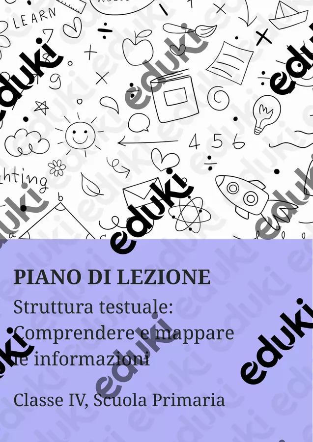 Struttura testuale: Comprendere e mappare le informazioni - PL Piani di lezione - Struttura testuale: Comprendere e mappare le informazioni - PL - Maestra di Italiano - Pagina di copertina