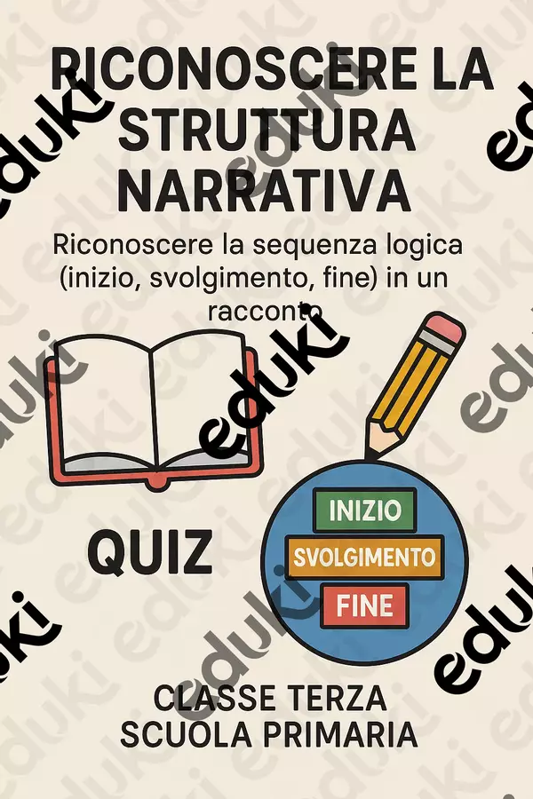 Riconoscere la Struttura Narrativa Quiz - Riconoscere la Struttura Narrativa - Maestra di Italiano - Pagina di copertina