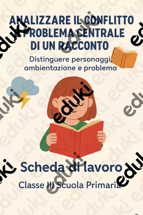 Analizzare il conflitto o problema centrale di un racconto Schede informative - Analizzare il conflitto o problema centrale di un racconto - Maestra di Italiano - Pagina di copertina