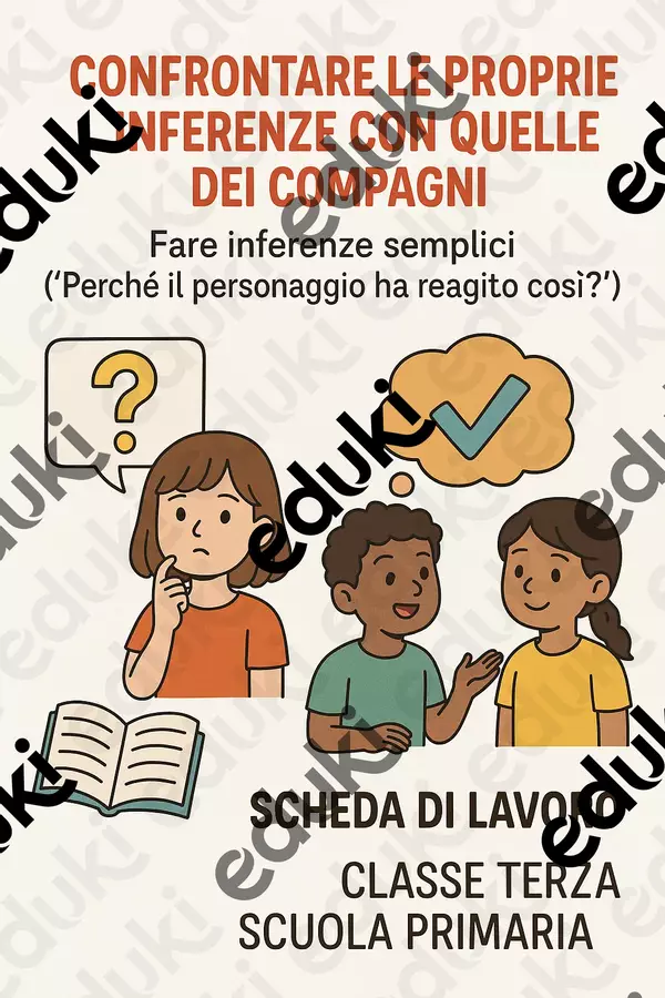 Confrontare le proprie inferenze con quelle dei compagni Schede informative - Confrontare le proprie inferenze con quelle dei compagni - Maestra di Italiano - Pagina di copertina