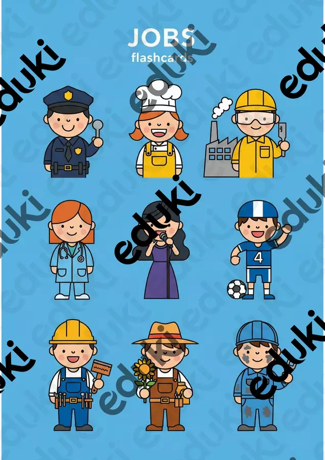 Flashcards d inglese MESTIERI/JOBS Audio - Flashcards d inglese MESTIERI/JOBS - The English Archive - Pagina di copertina