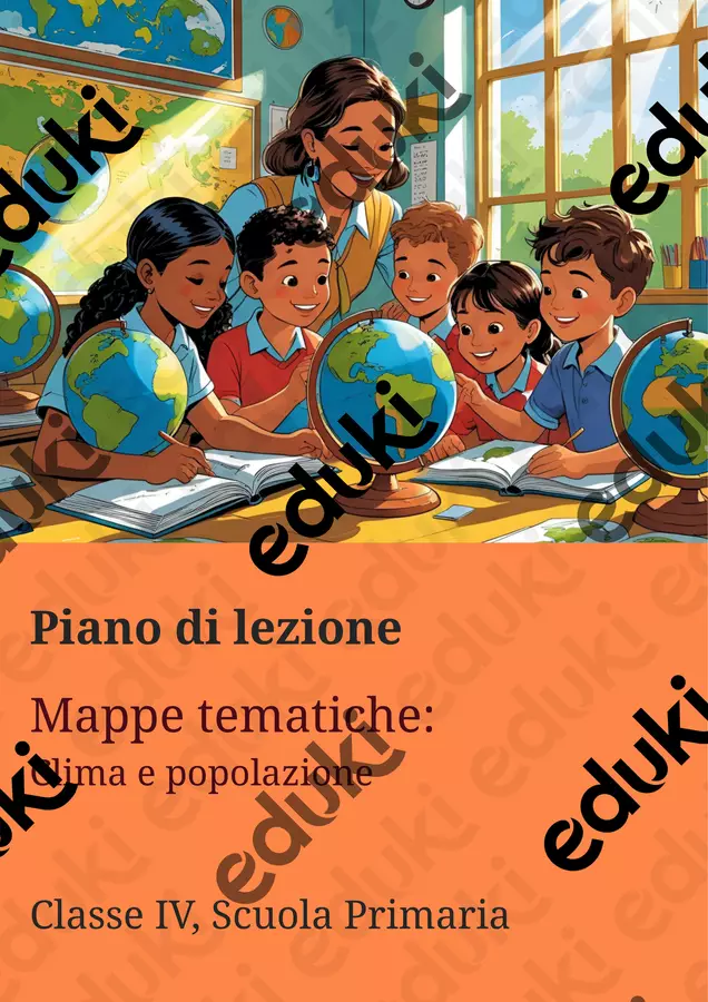 Mappe tematiche: Clima e popolazione - Piano di lezione Piani di lezione - Mappe tematiche: Clima e popolazione - Piano di lezione - Maestra Geo Giulia - Pagina di copertina