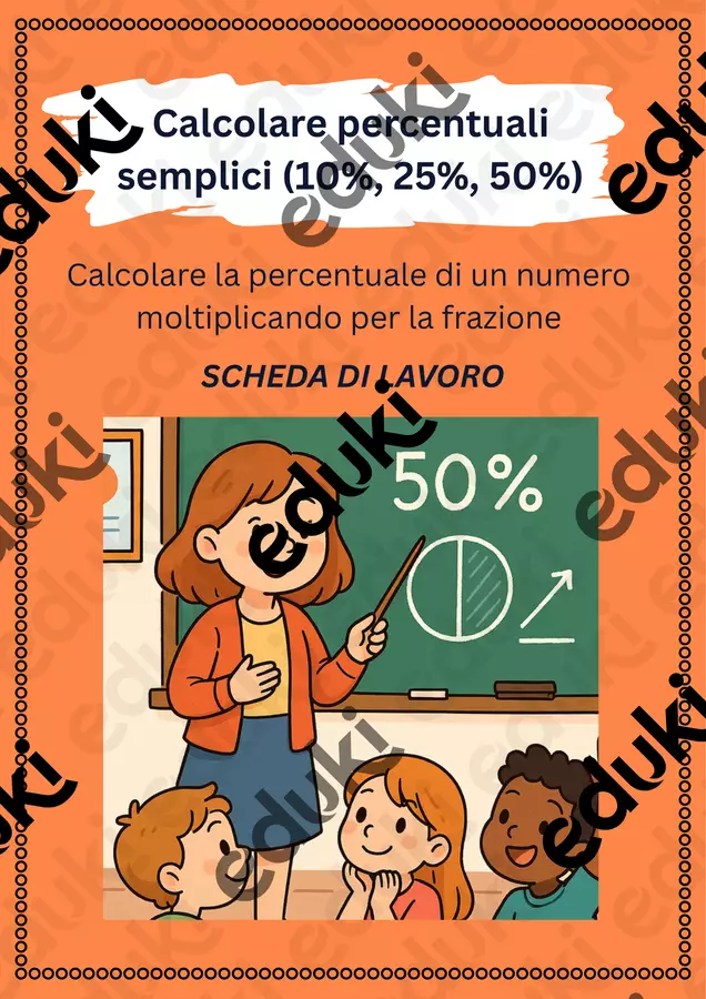 Calcolare la percentuale di un numero moltiplicando per la frazione Esercizi - Calcolare la percentuale di un numero moltiplicando per la frazione - Matematica Insieme - Pagina di copertina