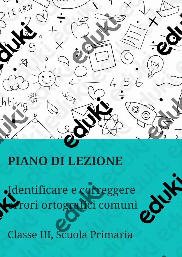 Identificare e correggere errori ortografici comuni Piani di lezione - Identificare e correggere errori ortografici comuni - Maestra di Italiano - Pagina di copertina