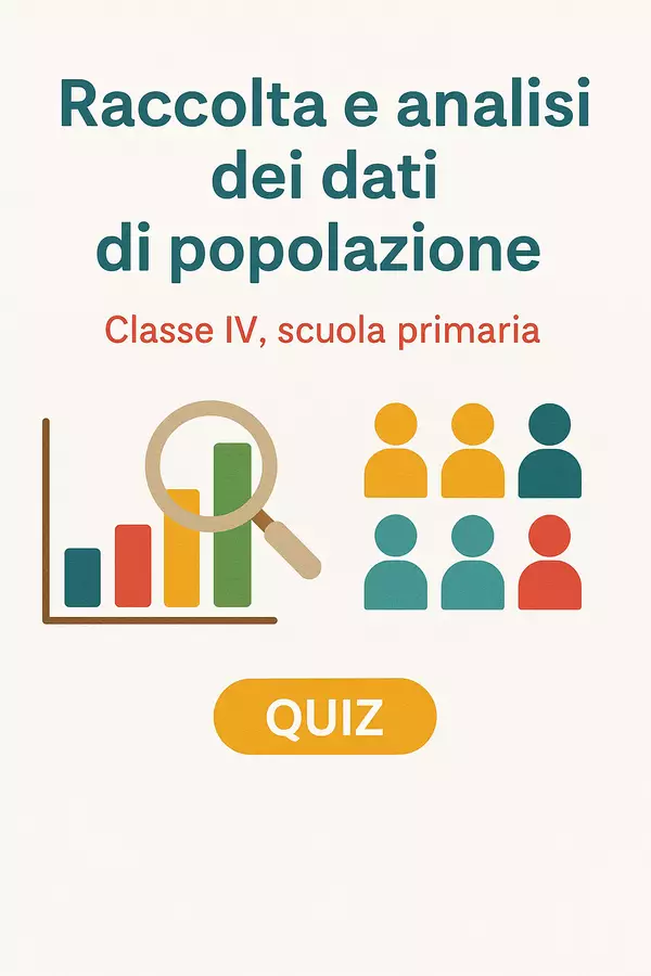 Raccolta e analisi dei dati della popolazione - Quiz Quiz - Raccolta e analisi dei dati della popolazione - Quiz - Maestra Geo Giulia - Pagina di copertina