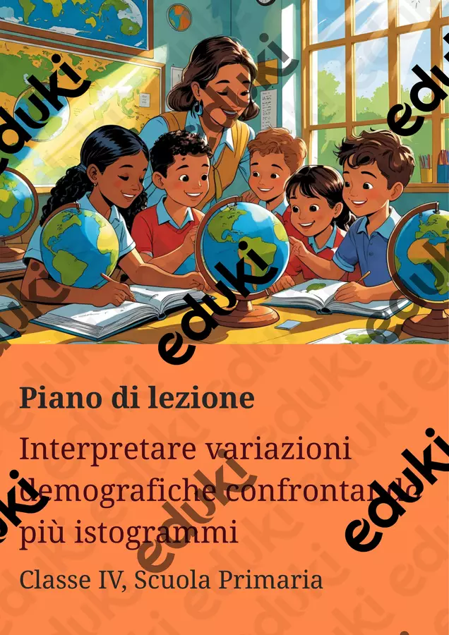 Interpretare variazioni demografiche confrontando più istogrammi - Piano die lezione Piani di lezione - Interpretare variazioni demografiche confrontando più istogrammi - Piano die lezione - Maestra Geo Giulia - Pagina di copertina