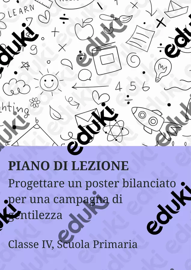 Progettare un poster bilanciato per una campagna di gentilezza - PL Piani di lezione - Progettare un poster bilanciato per una campagna di gentilezza - PL - Scuola a Colori - Pagina di copertina
