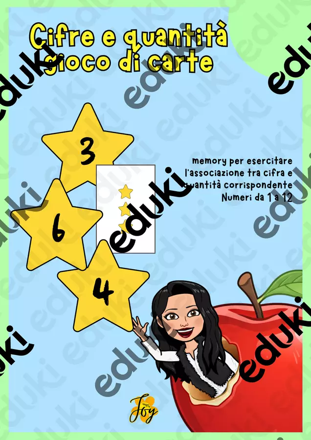 Cifre e quantità - gioco di carte Giochi - Cifre e quantità - gioco di carte - MaestraJoy - Pagina di copertina