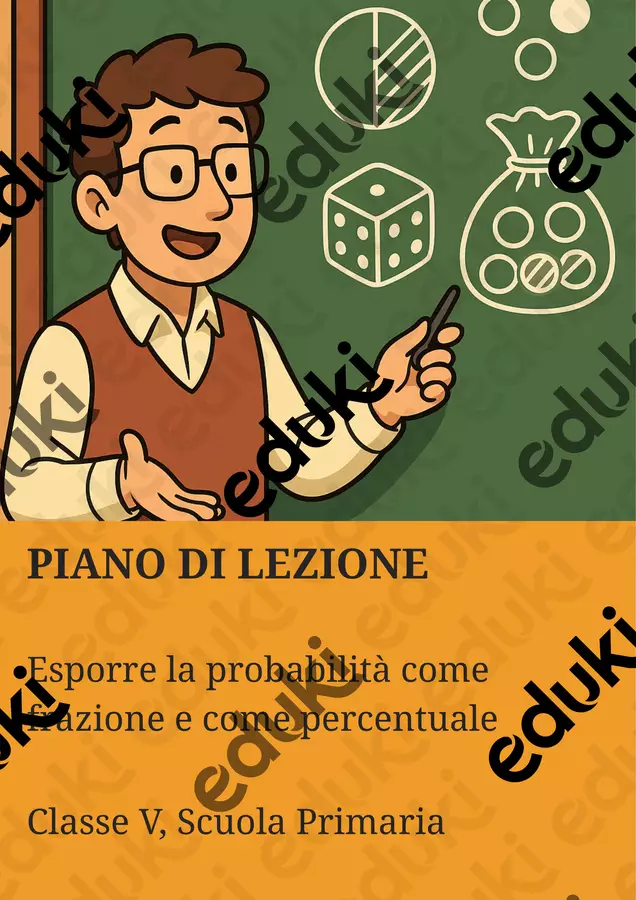 Esporre la probabilità come frazione e come percentuale Piani di lezione - Esporre la probabilità come frazione e come percentuale - Matematica Insieme - Pagina di copertina