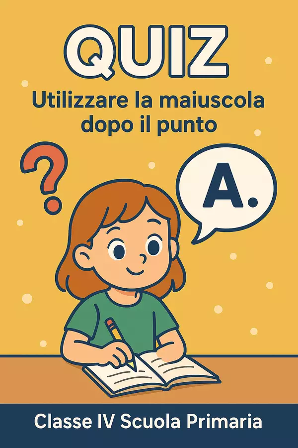 Quiz: Utilizzare la maiuscola dopo il punto Quiz - Quiz: Utilizzare la maiuscola dopo il punto - English Classroom 🇬🇧 - Pagina di copertina