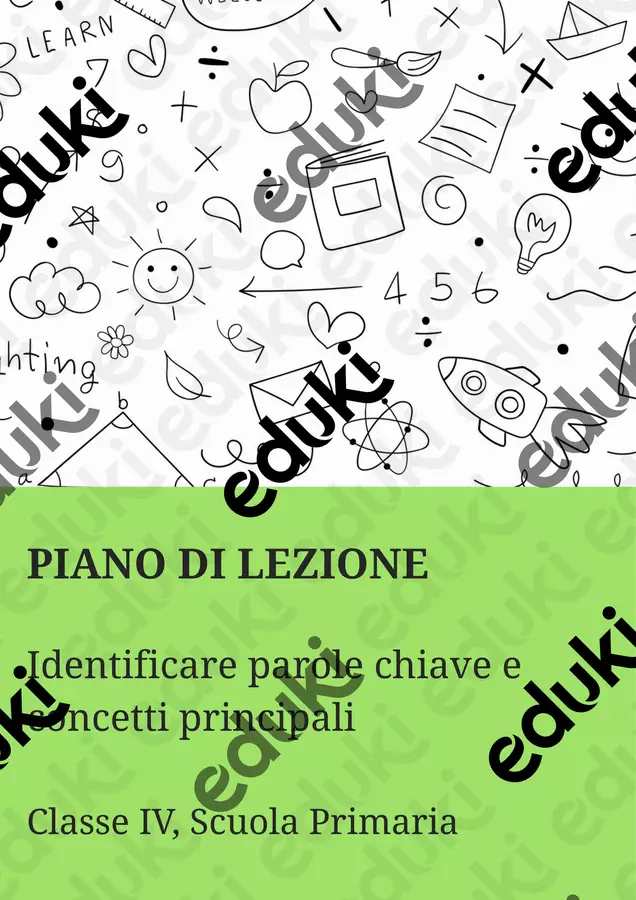 Identificare parole chiave e concetti principali Piani di lezione - Identificare parole chiave e concetti principali - Maestra di Italiano - Pagina di copertina