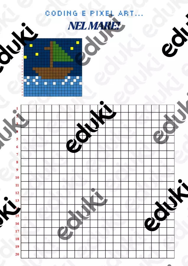 Attività di Coding e pixel art...nel mare! Materiale di supporto/inclusione - Attività di Coding e pixel art...nel mare! - maestraolga88 - Pagina di copertina
