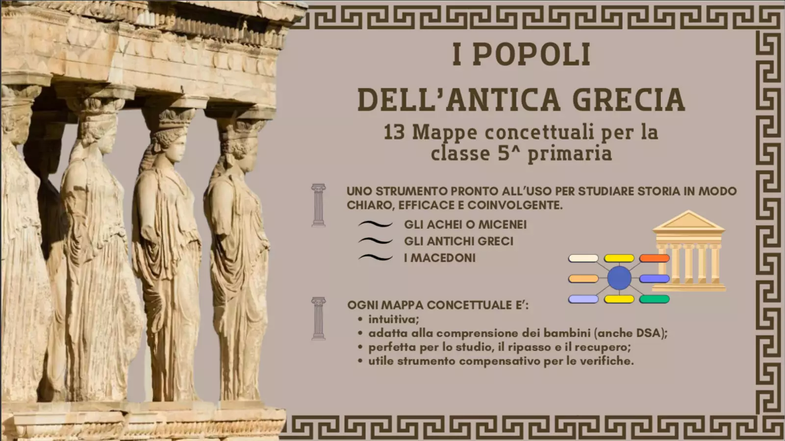LE CIVILTA' DELLA GRECIA - MAPPE DI STORIA PER LA CLASSE 5^ Materiale di supporto/inclusione - LE CIVILTA' DELLA GRECIA - MAPPE DI STORIA PER LA CLASSE 5^ - Maestra_Desy - Pagina di copertina