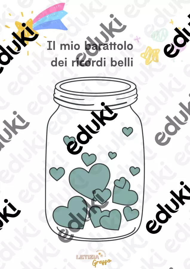 Il barattolo della felicità Esercizi - Il barattolo della felicità - Pedagogista Letizia Grasso - Pagina di copertina