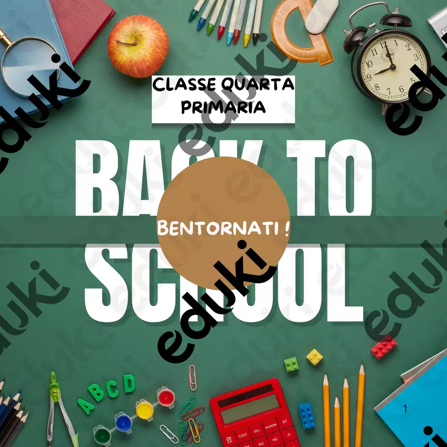 Accoglienza classe quarta primaria Materiale di supporto/inclusione - Accoglienza classe quarta primaria - Maestra Nada - Pagina di copertina