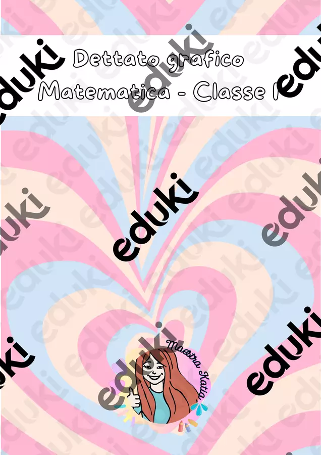 Dettato grafico Esercizi - Dettato grafico - maestra Katia - Pagina di copertina
